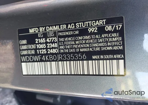2018 Mercedes-Benz C 300 4Matic z USA, uszkodzony, nr VIN WDDWF4KB0JR335356